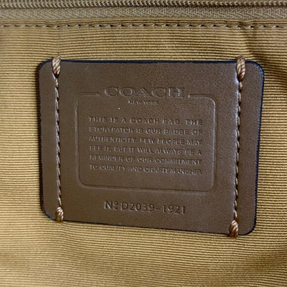 Coach 1921 Pebbled Leather City Tote Chalk Ivory Shoulder Bag Large Purse - Picture 10 of 13